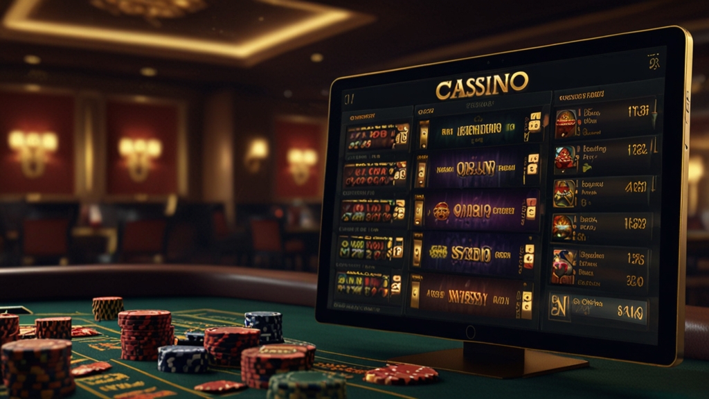 Scherm met bonusvoorwaarden, inzetvereisten en spelaanwijzingen in een casino