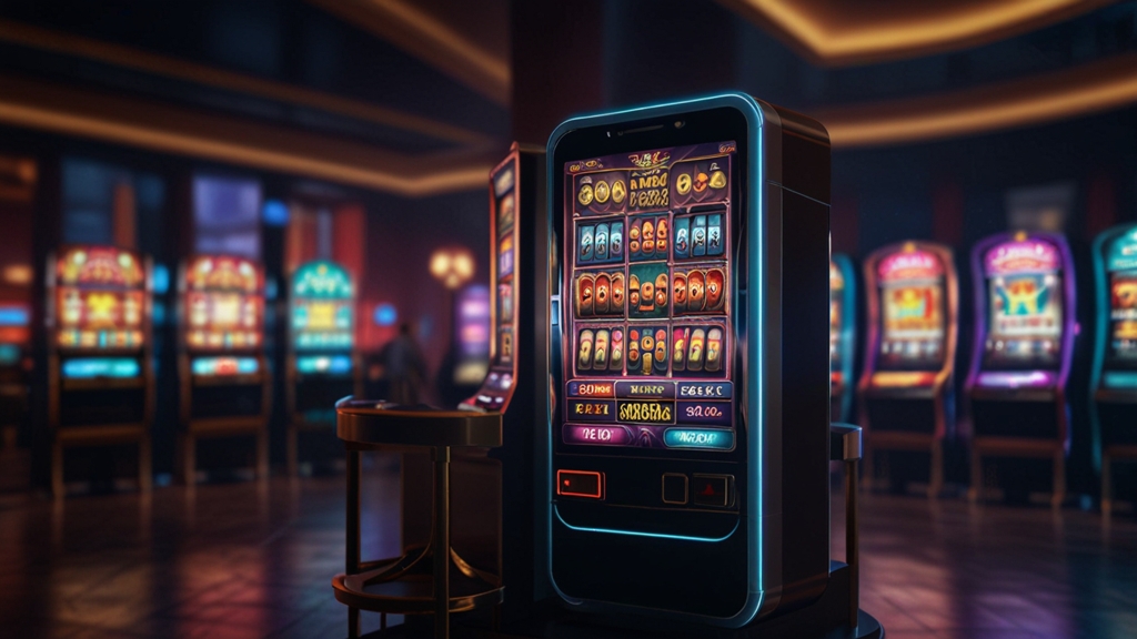 Smartphone met snelle mobiele casino-toegang in een donkere casino-omgeving